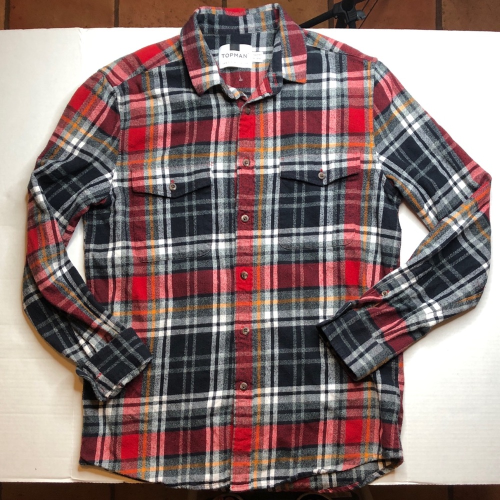 TOPMAN Plaid Button Up